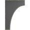 Ekena Millwork 5 1/4"W x 8"D x 12"H Clarksville Wood Vintage Decor Bracket, Black BKTWD05X08X12CVBL - alternate 3